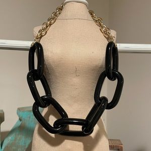 Black oversized chain necklace